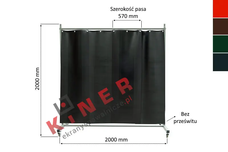 Ekran spawalniczy KF200P570 Long 200x200cm z pasów 570x1mm