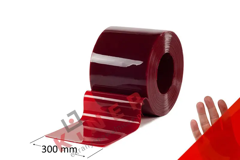 Lamela spawalnicza czerwona szerokość 300mm grubość 2mm